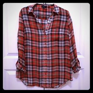The Limited Plaid Top